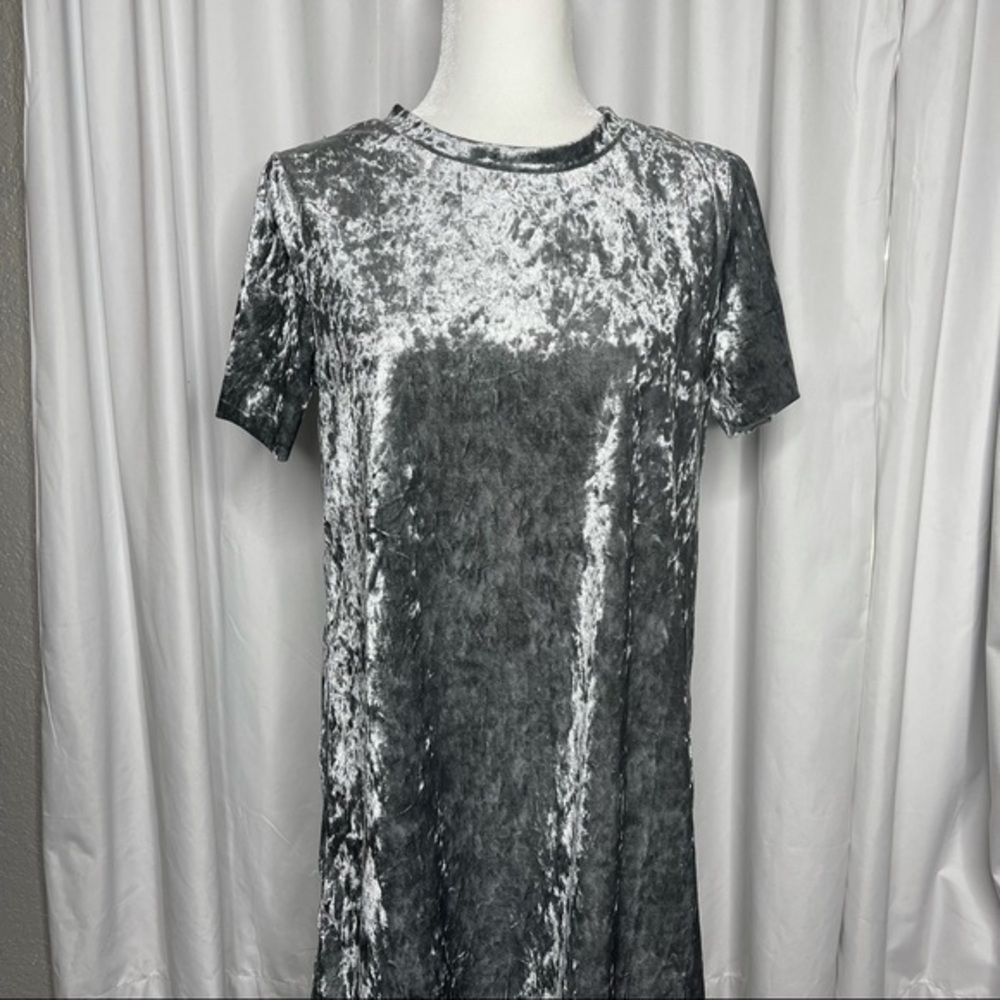 Velvet Gray Dress Medium